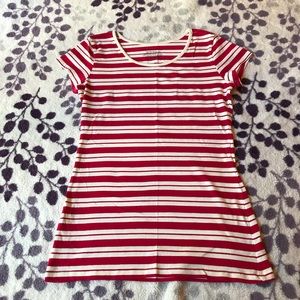 DownEast Basics Medium Striped Favorite Scoop Tee